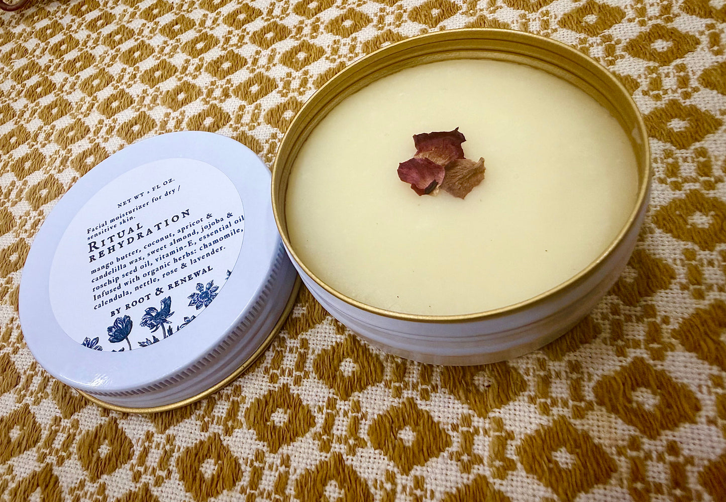 Flower Power Daily Moisturizer for Sensitive Skin - Organic Natural Skincare - Sensitive Herbal Face Moisturizer