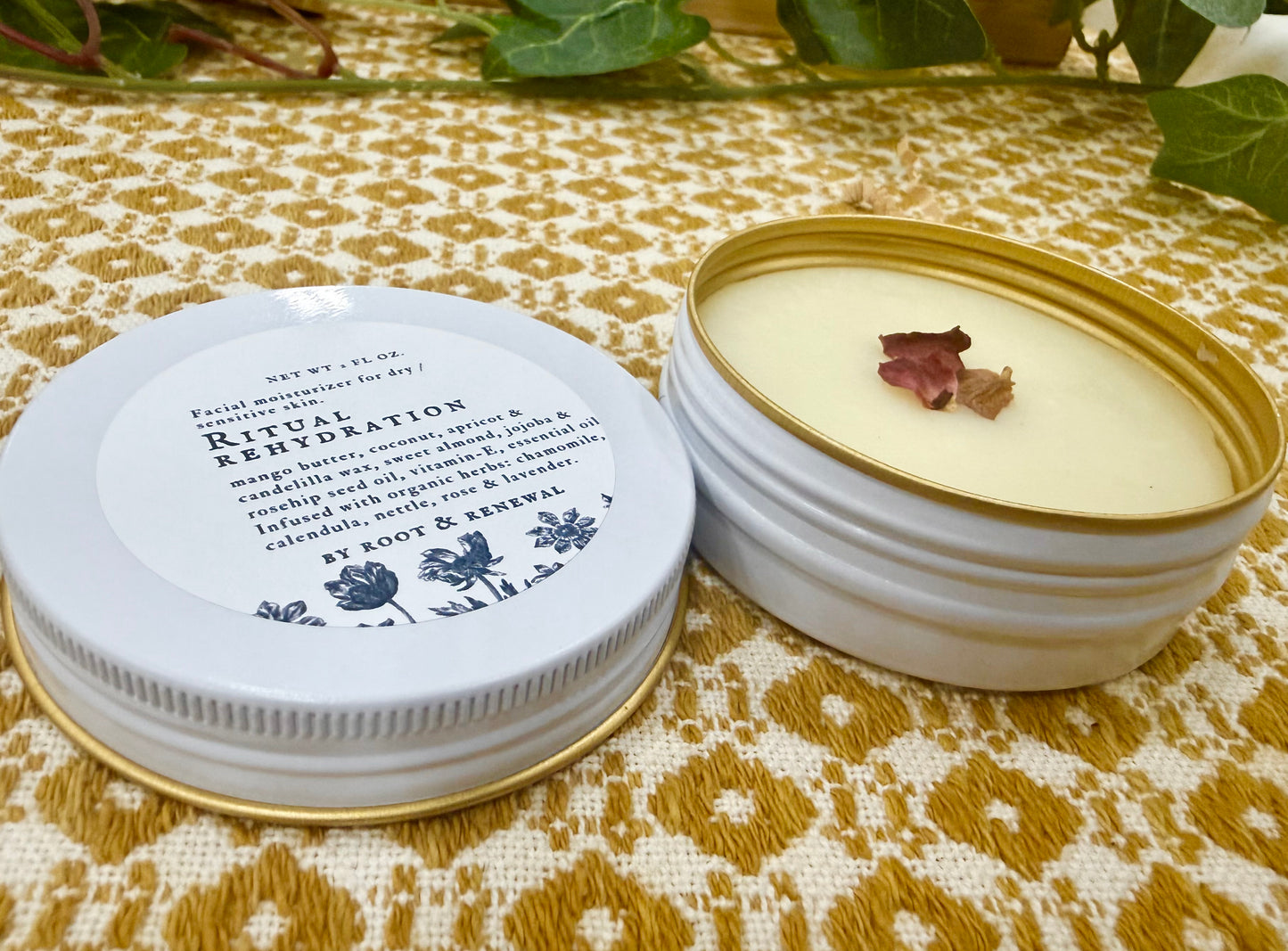 Flower Power Daily Moisturizer for Sensitive Skin - Organic Natural Skincare - Sensitive Herbal Face Moisturizer