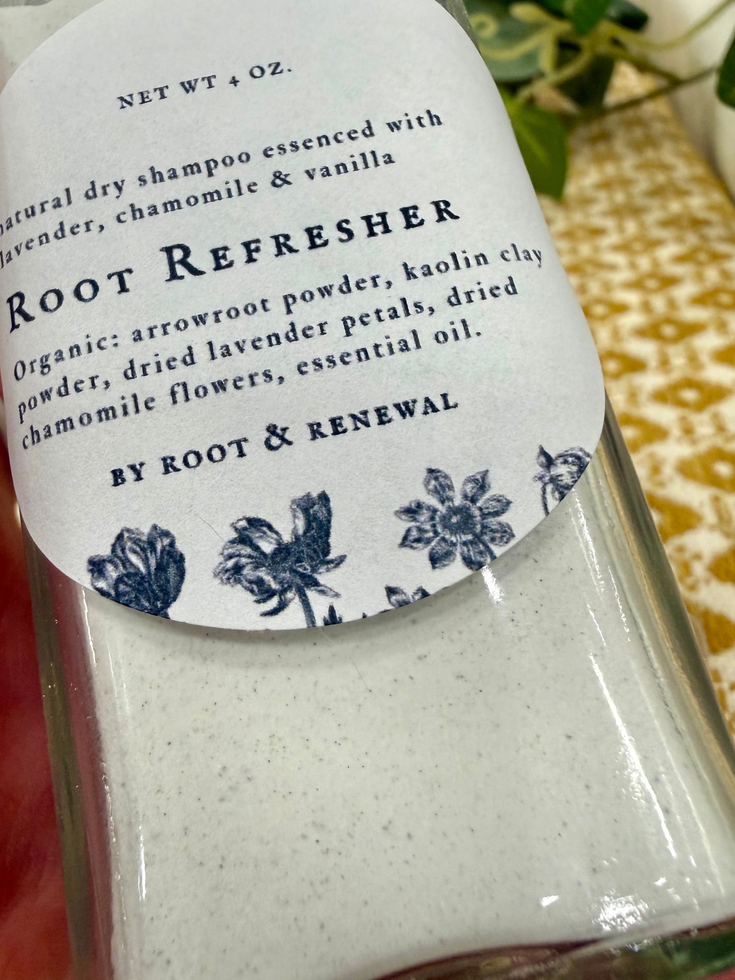 ROOT REFRESHER - Organic Natural Dry Shampoo - ToxinFree Dry Shampoo Powder - Herbal Lavender Chamomile Natural Hair Refresher